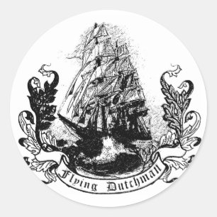 Der fliegende Holländer Runder Aufkleber