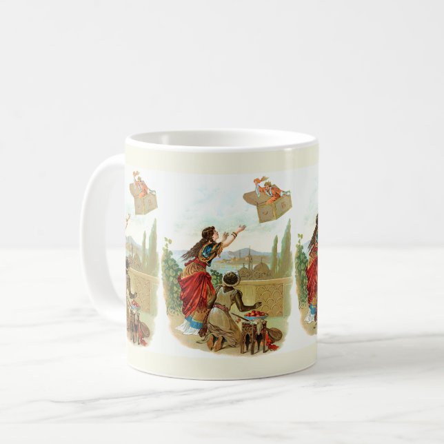 Der fliegende Koffer  Kaffeetasse (Vorderseite Links)
