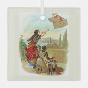 Der fliegende Koffer  Ornament Aus Glas