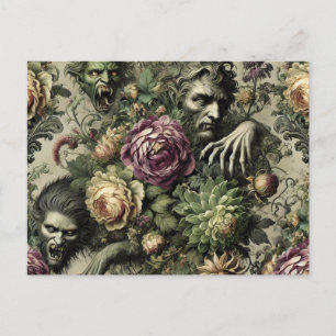 Der Florabane-Kult – Gothic Floral Design Feiertagspostkarte