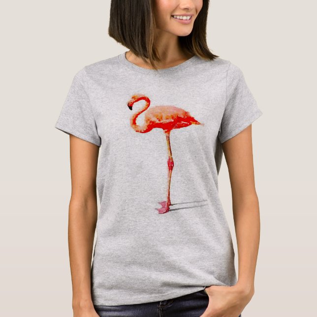 Der Flowy der Frauen Spitze: Rosa T-Shirt (Vorderseite)