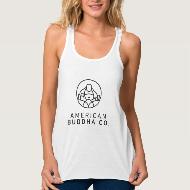 Der Flowy ursprünglicher Frauen Amerikaner-Buddhas Tank Top (Vorderseite)