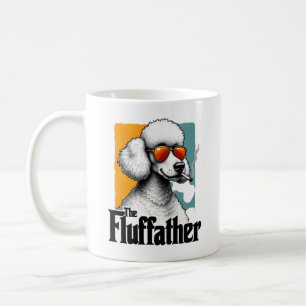 Der Fluffather Pudel Vintage Lustiger Hund Mafia V Kaffeetasse