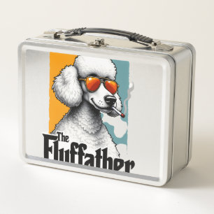 Der Fluffather Pudel Vintage Lustiger Hund Mafia V Metall Brotdose