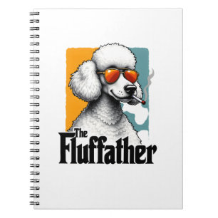 Der Fluffather Pudel Vintage Lustiger Hund Mafia V Notizblock