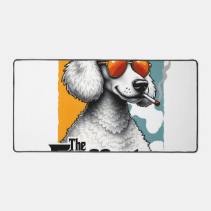 Der Fluffather Pudel Vintage Lustiger Hund Mafia V Schreibtischunterlage