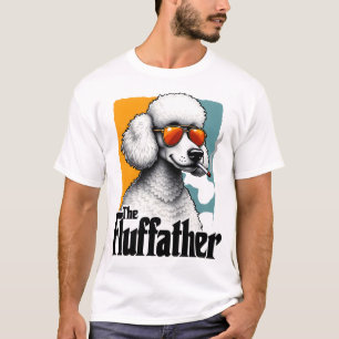 Der Fluffather Pudel Vintage Lustiger Hund Mafia V T-Shirt