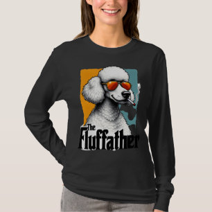 Der Fluffather Pudel Vintage Lustiger Hund Mafia V T-Shirt