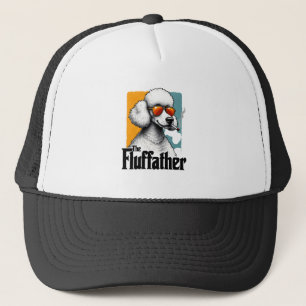 Der Fluffather Pudel Vintage Lustiger Hund Mafia V Truckerkappe