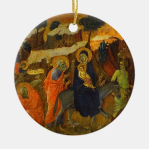 Der Flug in Ägypten durch Duccio schöne Kunst Keramik Ornament