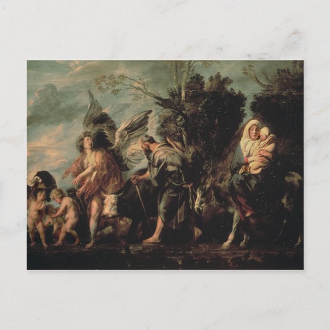 Der Flug nach Ägypten im 17. Jahrhundert Postkarte (Vorderseite)