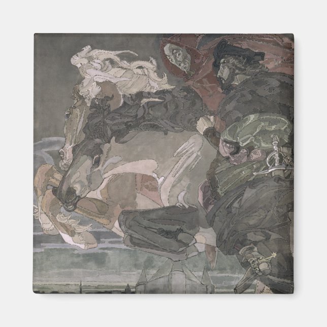 Der Flug von Faust und Mephistopheles, 1896 Magnet (Vorne)