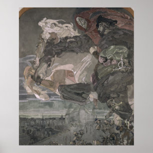 Der Flug von Faust und Mephistopheles, 1896 Poster