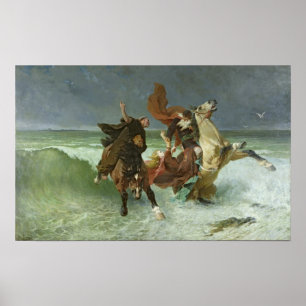 Der Flug von Gradlon Mawr c.1884 Poster