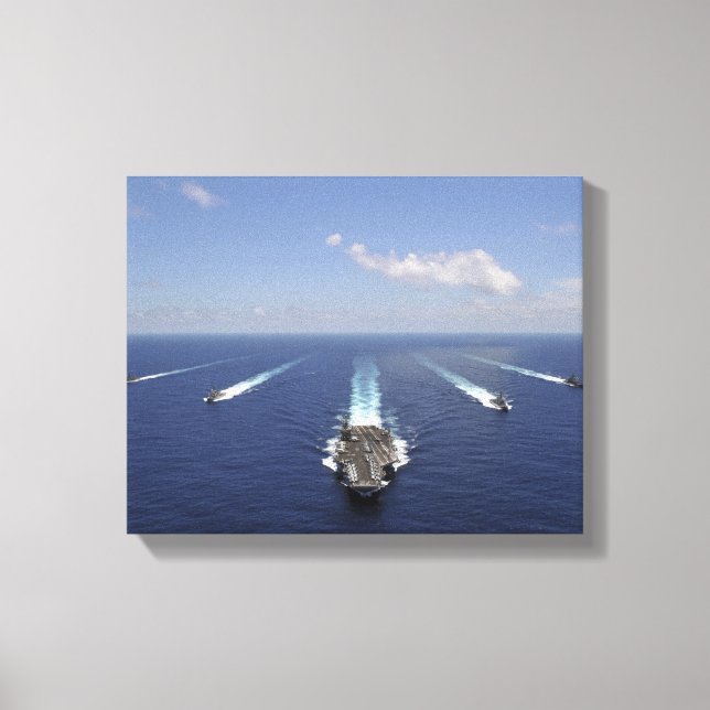 Der Flugzeugträger USS Abraham Lincoln Leinwanddruck (Vorderseite)
