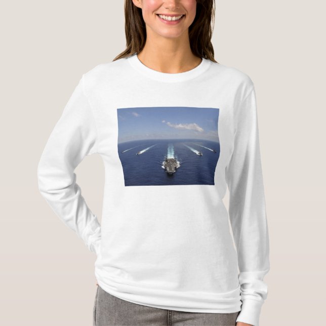 Der Flugzeugträger USS Abraham Lincoln T-Shirt (Vorderseite)