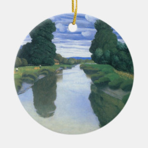 Der Fluss bei Berville von Felix Vallotton, Fine A Keramikornament