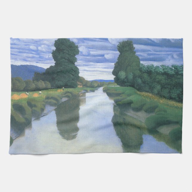 Der Fluss Berville durch Felix Vallotton, die Kuns Handtuch (Horizontal)