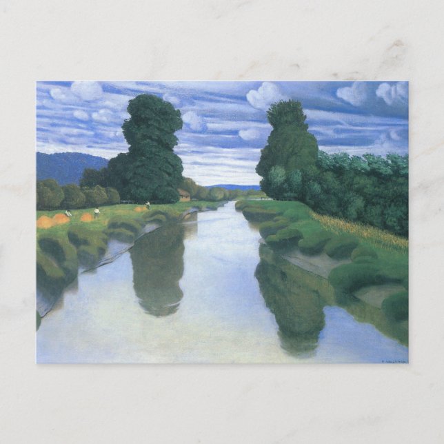 Der Fluss Berville durch Felix Vallotton, die Kuns Postkarte (Vorderseite)