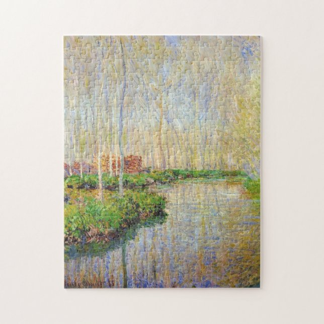Der Fluss Epte Monet Fine Art Puzzle (Vertikal)
