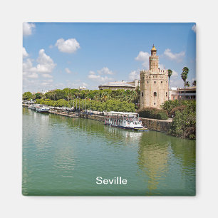 Der Fluss Guadalquivir und der goldene Turm Magnet