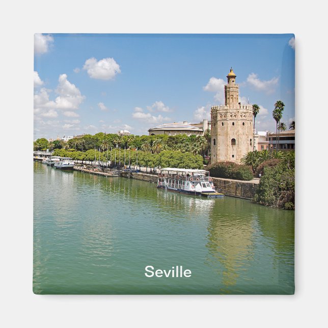 Der Fluss Guadalquivir und der Goldene Turm. Magnet (Vorne)