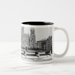 Der Fluss Isar in München, c.1910 Zweifarbige Tasse