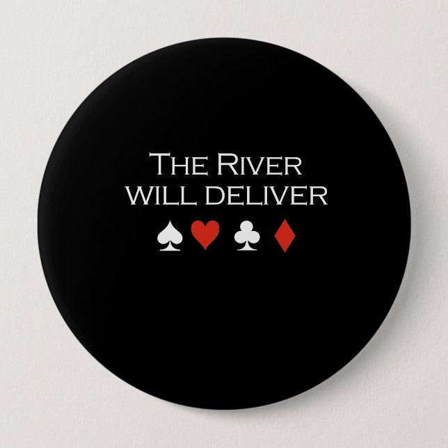 Der Fluss liefert T - Shirtweiß Button (Vorderseite)