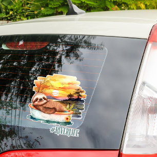 Der Fluss Life Sloth Sommer Spaß Decal Aufkleber