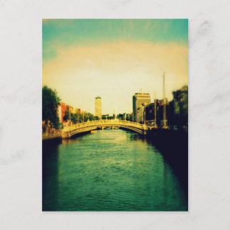 Der Fluss Liffey Postkarte