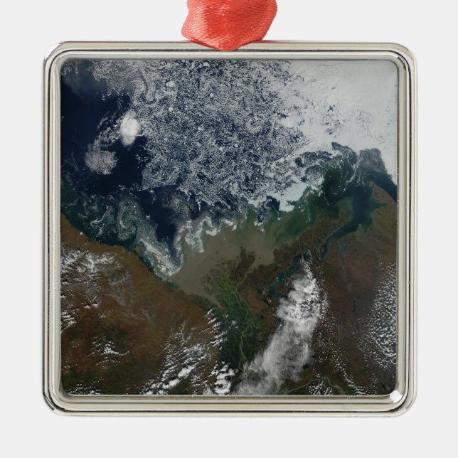 Der Fluss Mackenzie emporströmt in die Bucht von M Ornament Aus Metall (Vorne)