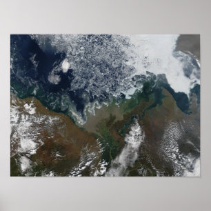 Der Fluss Mackenzie emporströmt in die Bucht von M Poster