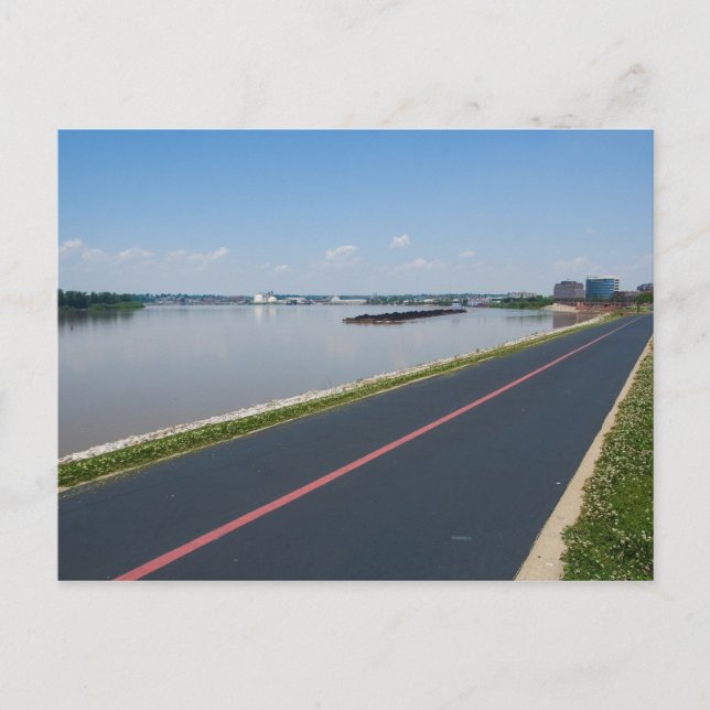 Der Fluss Ohio in Evansville, Indiana Postkarte (Vorderseite)