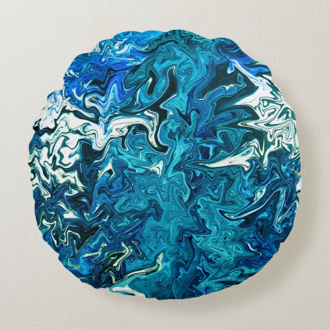 Der Fluss..... Rundes Kissen (Vorderseite)