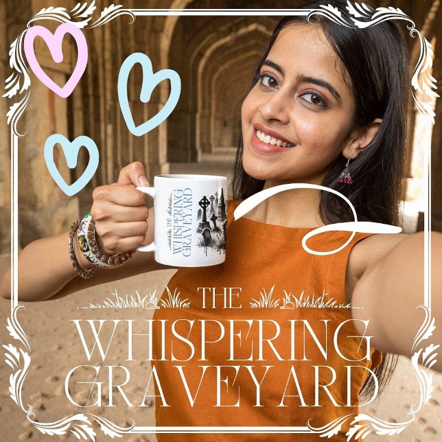 Der flüsternde Friedhof Kaffeetasse (The Whispering Graveyard cover from The Beekeeper Store)