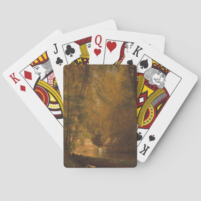 Der Forellenteich (1870) Kunstwerk - Spielkarten (Rückseite)