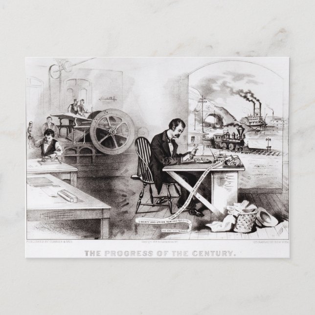 Der Fortschritt des Jahrhunderts Postkarte (Vorderseite)