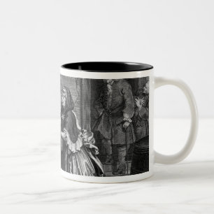 Der Fortschritt eines Harlots Zweifarbige Tasse