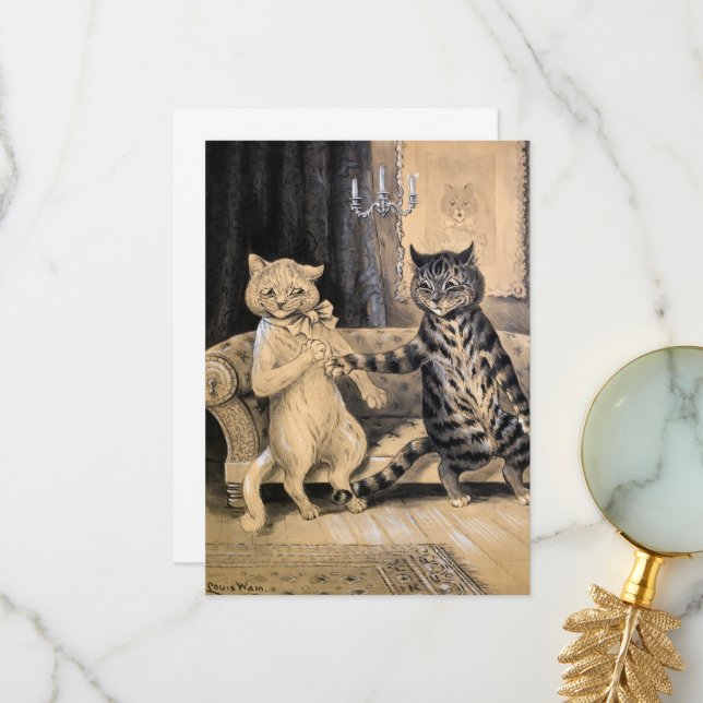 Der Fortschritt von Louis Wain Dankeskarte (Vorderseite/Rückseite Beispiel)