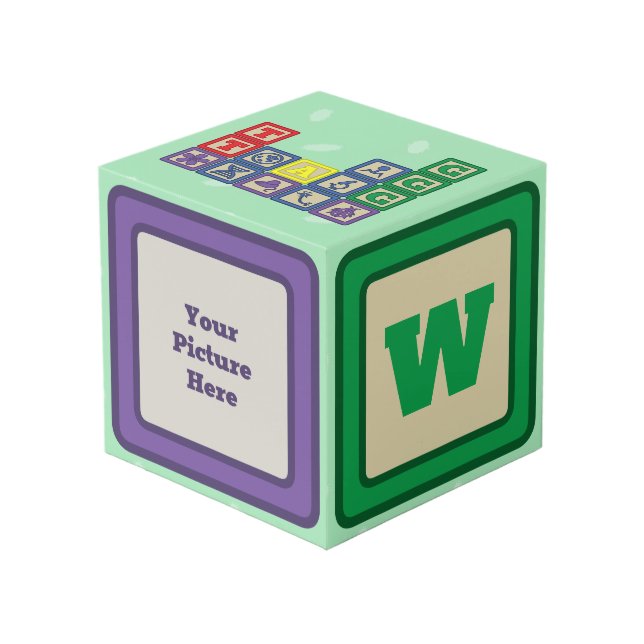 Der Foto-Kubus des zukünftigen Biologen Würfel (Vorderseite Schrägansicht)