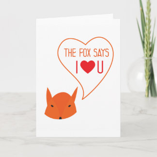 Der Fox sagt, ich Liebe dir! Karte