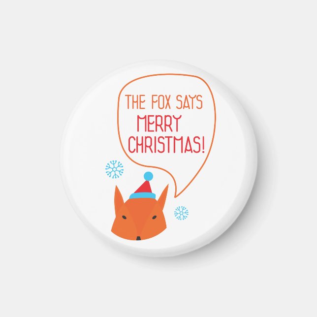 Der Fox sagt: Marry Xmas! Magnet (Vorne)