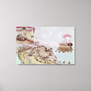 Der Fox und die Gans; oder knöchern brach lose Leinwanddruck