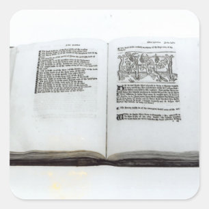 Der Fox und die Trauben Quadratischer Aufkleber