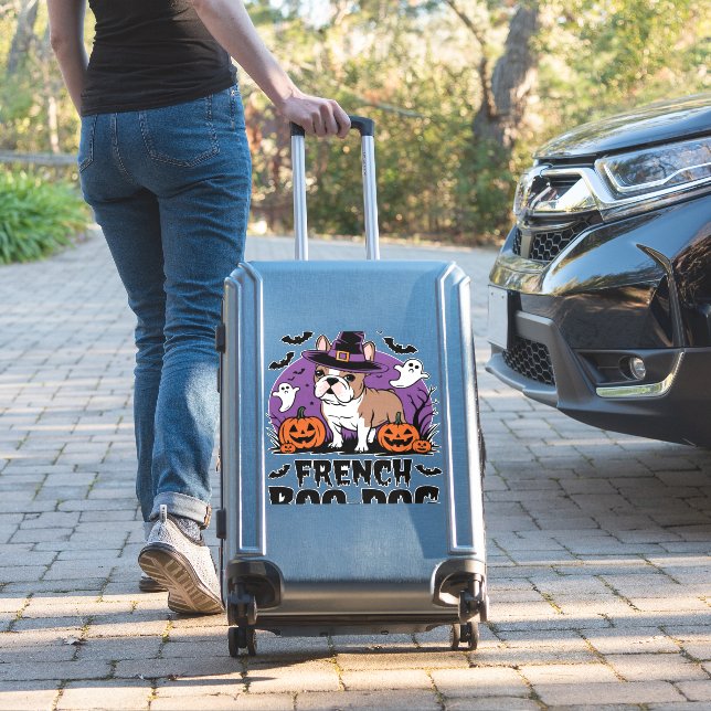 Der französische Boohund � die Spookiest Pup Aufkleber (Koffer Insitu)