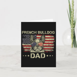 Der französische Bulldog-Vater Hund liebt die amer Karte