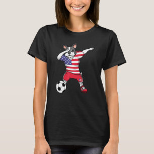 Der französische Bulldogge America Soccer fans Usa T-Shirt