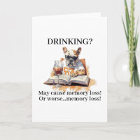 Der französische Bulldogge Lese Drink kann Gedächt