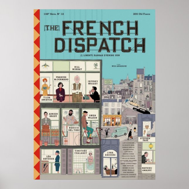 Der französische Dispatch Poster (Vorne)