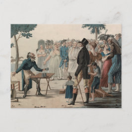 Der französische Magier oder Illusionist Antique P Postkarte